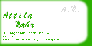 attila mahr business card